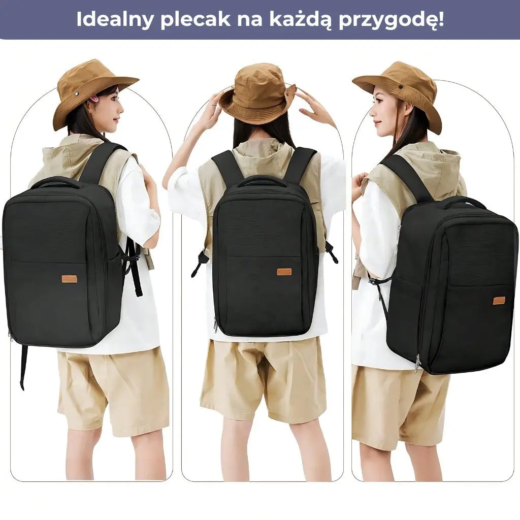 Plecak wodoodporny do samolotu 40x20x25 Ryanair z wygodnym systemem noszenia na plecach.